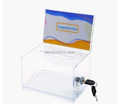 Plexiglass item supplier custom acrylic complain letter comment box SB-090