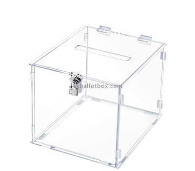 Lucite box manufacturer custom acrylic lockable comment box BB-2899