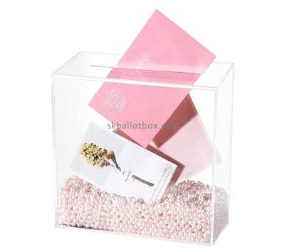 Lucite products manufacturer custom acrylic card box with slot SB-103