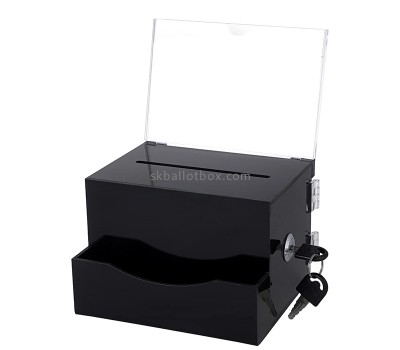 Perspex display supplier custom acrylic comment box with sign and brochure holder SB-107