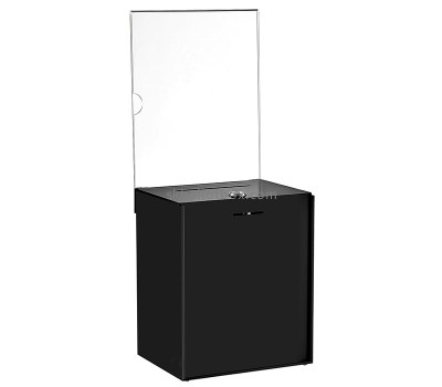 Perspex display manufacturer custom acrylic suggestion box with sign plate SB-110