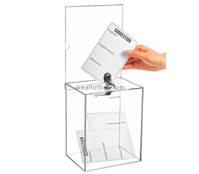 Acrylic box supplier custom lucite comment box with sign holder SB-113