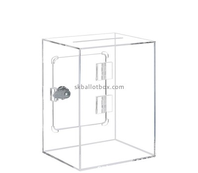 Plexiglass box supplier custom acrylic lockable suggestion box SB-115