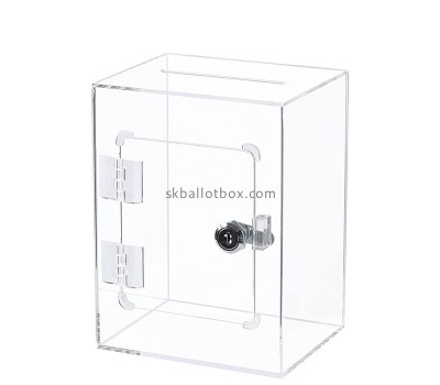 Plexiglass item supplier custom acrylic vote box with lock BB-2915