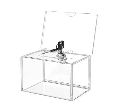 Perspex item supplier custom acrylic ballot box with sign holder BB-2919