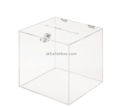 Custom transparent plexiglass comment box with lock SB-133