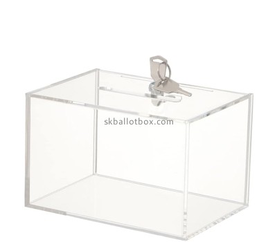 Custom transparent lucite comment box with lock SB-134