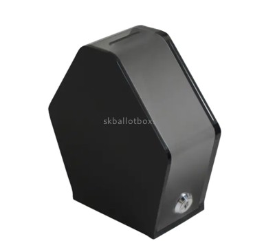 Custom acrylic hexagon charity box DB-169