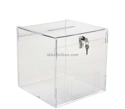 Custom acrylic lockable comment collection box SB-146