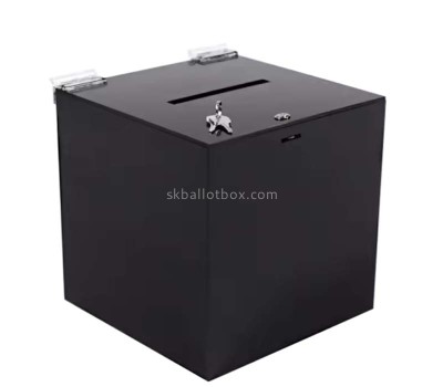 Custom acrylic election collection box with lock BB-2949