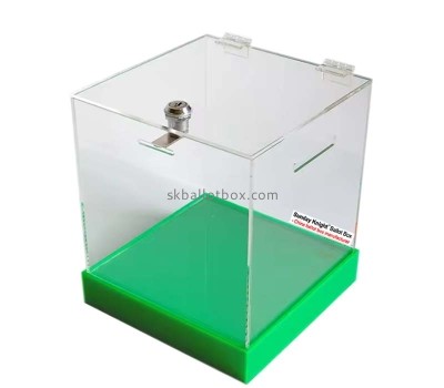 Custom acrylic election box with lock and keys BB-2948
