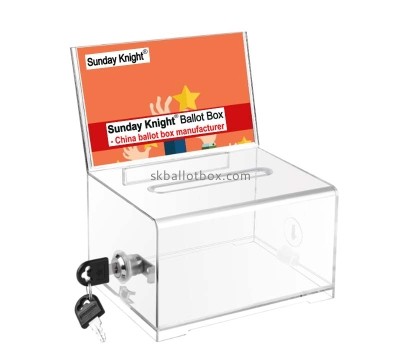 Custom acrylic ballot box for bar BB-2953