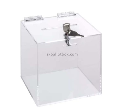 Custom acrylic suggestion box with lock key SB-160