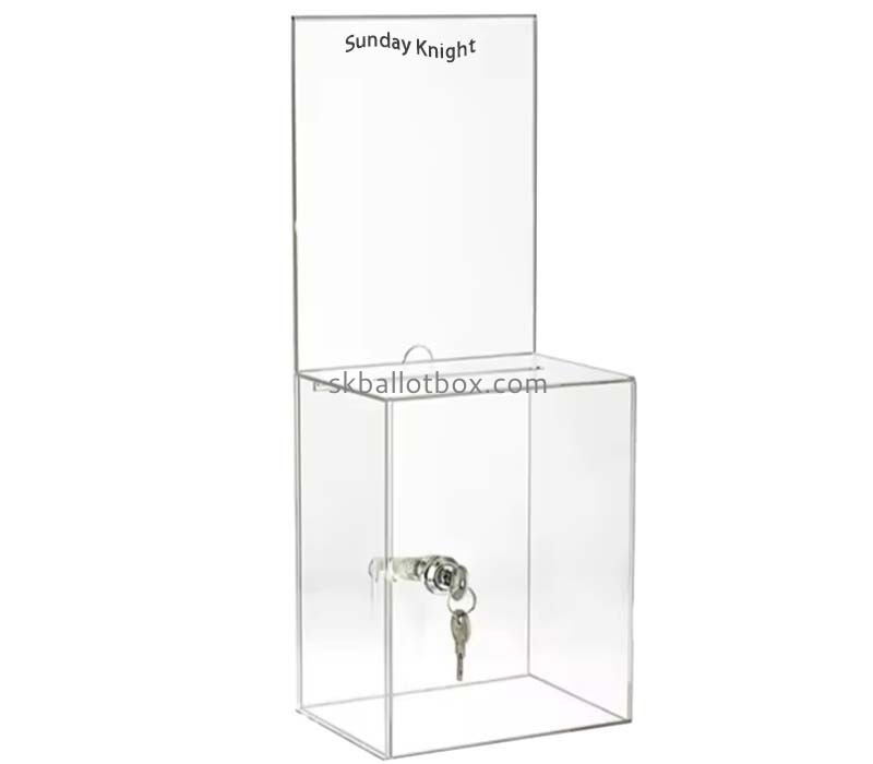 Custom wholesale acrylic lockable election box BB-2986
