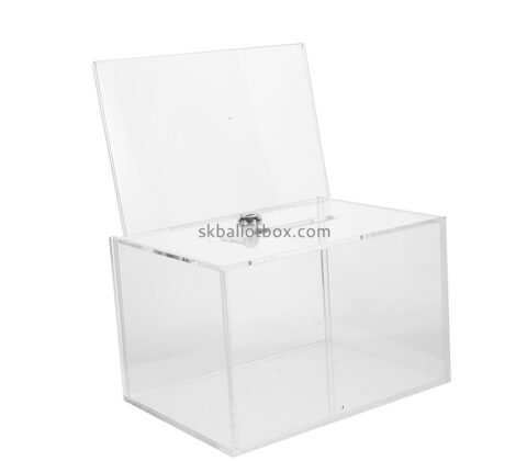 Perspex box supplier custom acrylic lockable election box BB-2902