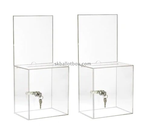 Lucite manufacturer custom acrylic ballot box plexiglass election box BB-2823