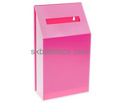 Customize pink lucite ballot box BB-1852