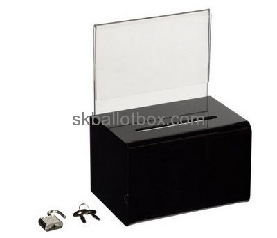 Box manufacturer custom acrylic collection containers box for fundraisers BB-1188