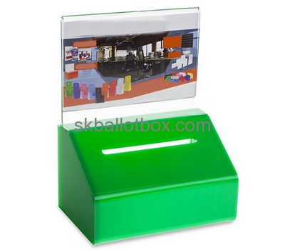 Plastic fabrication company custom designs plastic collection box charity BB-1085