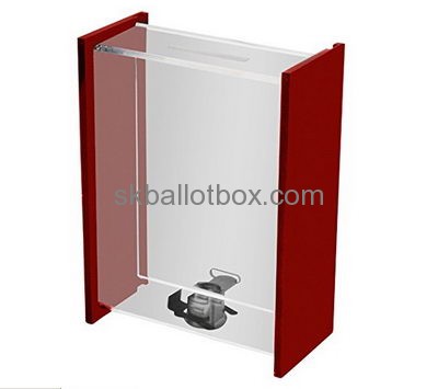 Acrylic plastic manufacturers custom perspex fabrication charity coin collection boxes BB-1015