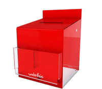 Wholesale custom acrylic vote box with pamphlet holder