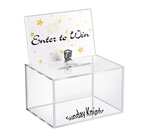 Wholesale custom acrylic election box with slot sign