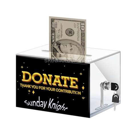 Wholesale custom acrylic cash drop box