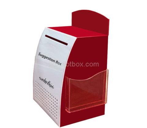 Wholesale custom perspex suggestion box with literature holder