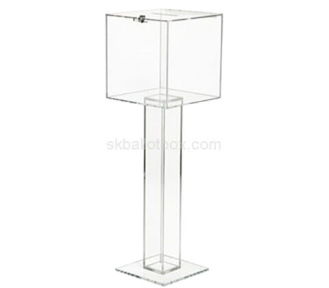 Wholesale custom acrylic floor standing ballot box