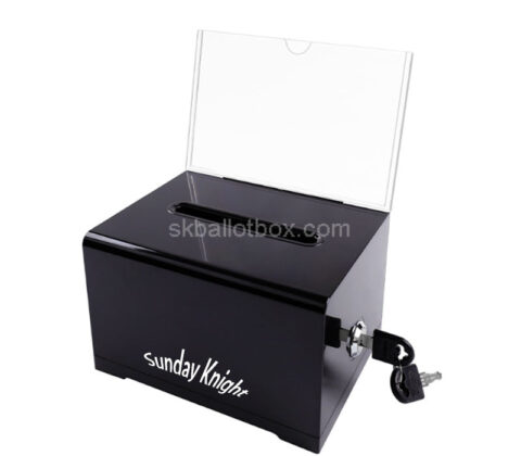 Wholesale custom acrylic ballot box with lock key