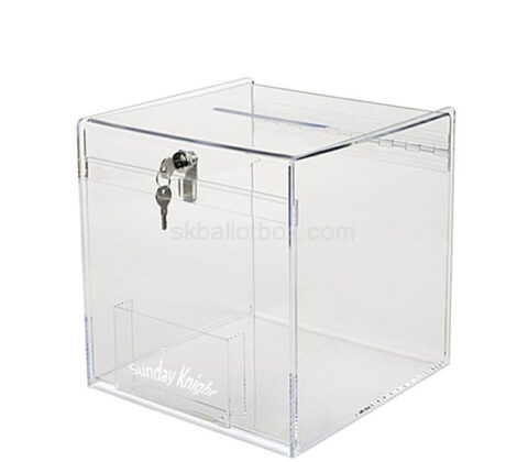 Wholesale custom acrylic suggestion box with brochure holder