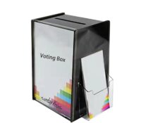 Wholesale custom acrylic voting box with pamphlet holder