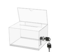 Wholesale custom acrylic ballot box with insert sign holder BB-3086 Wholesale custom acrylic ballot box with insert sign holder