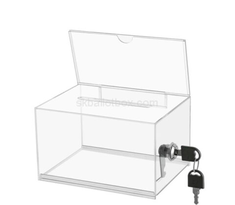Wholesale custom acrylic ballot box with insert sign holder