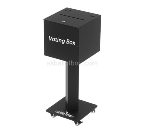 Wholesale custom acrylic voting box with wheels
