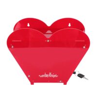Wholesale custom acrylic wall heart shape charity box