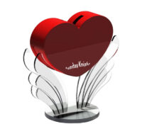 Wholesale custom acrylic heart shape charity box