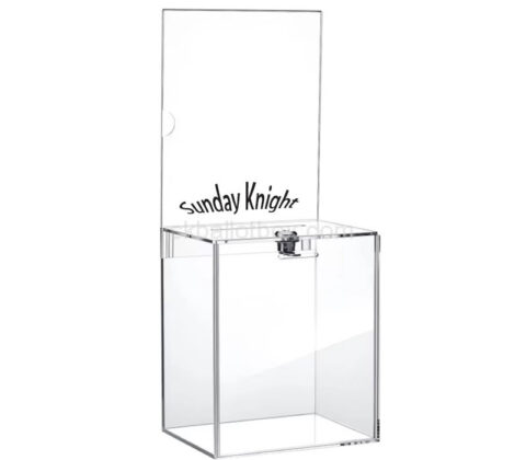 Wholesale custom perspex suggestion box with insert sign
