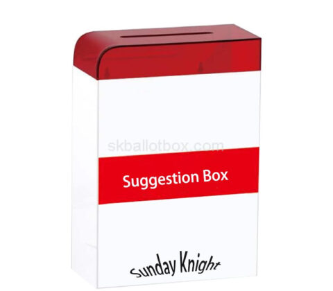 Custom plexiglass exhibitions feedback collection box