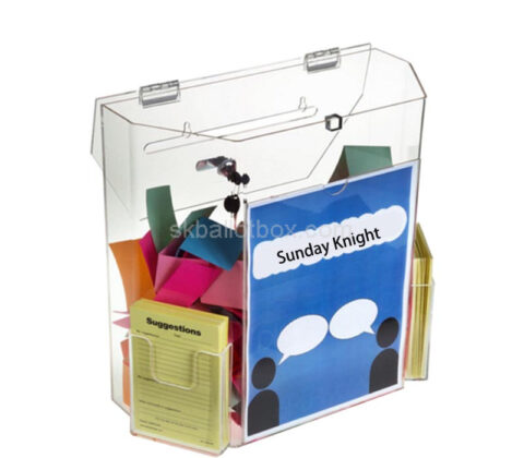 Custom plexiglass suggestion collection box