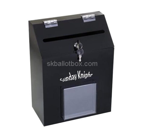 Custom plexiglass hotel suggestion collection box