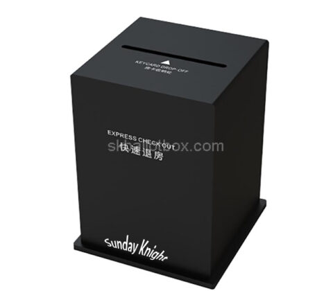 Custom acrylic hotel express checkout cards collection box
