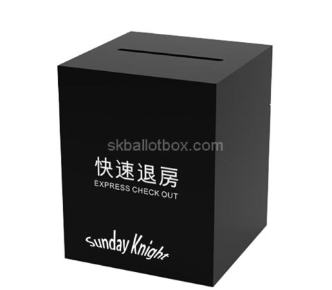 Custom acrylic hotel front desk express checkout cards box