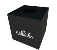 Custom plexiglass promotional raffle draw box
