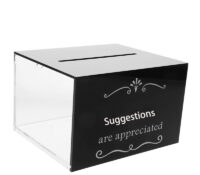 Custom acrylic guest feedback collection box