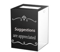 Custom acrylic guest suggestion box