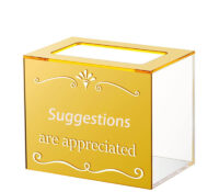 Custom acrylic hotel feedback collection box SB-318 Custom acrylic hotel feedback collection box