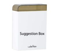 Custom acrylic hotel suggestion collection box