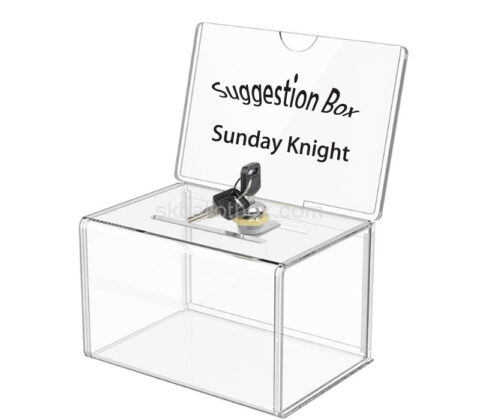 Custom acrylic lobbies suggestion box