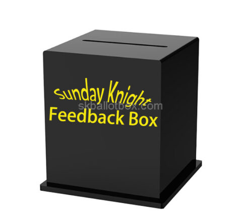 Custom acrylic lobbies guest feedback box